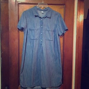 Chambray, Denim Dress